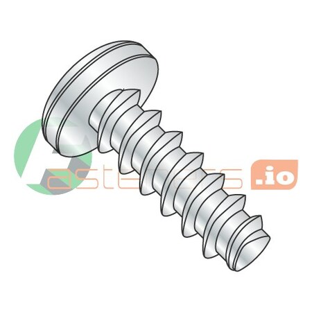 Newport Fasteners Thread Forming Screw, #4 x 1-1/8 in, Zinc Plated Steel Pan Head Phillips Drive, 10000 PK 218273